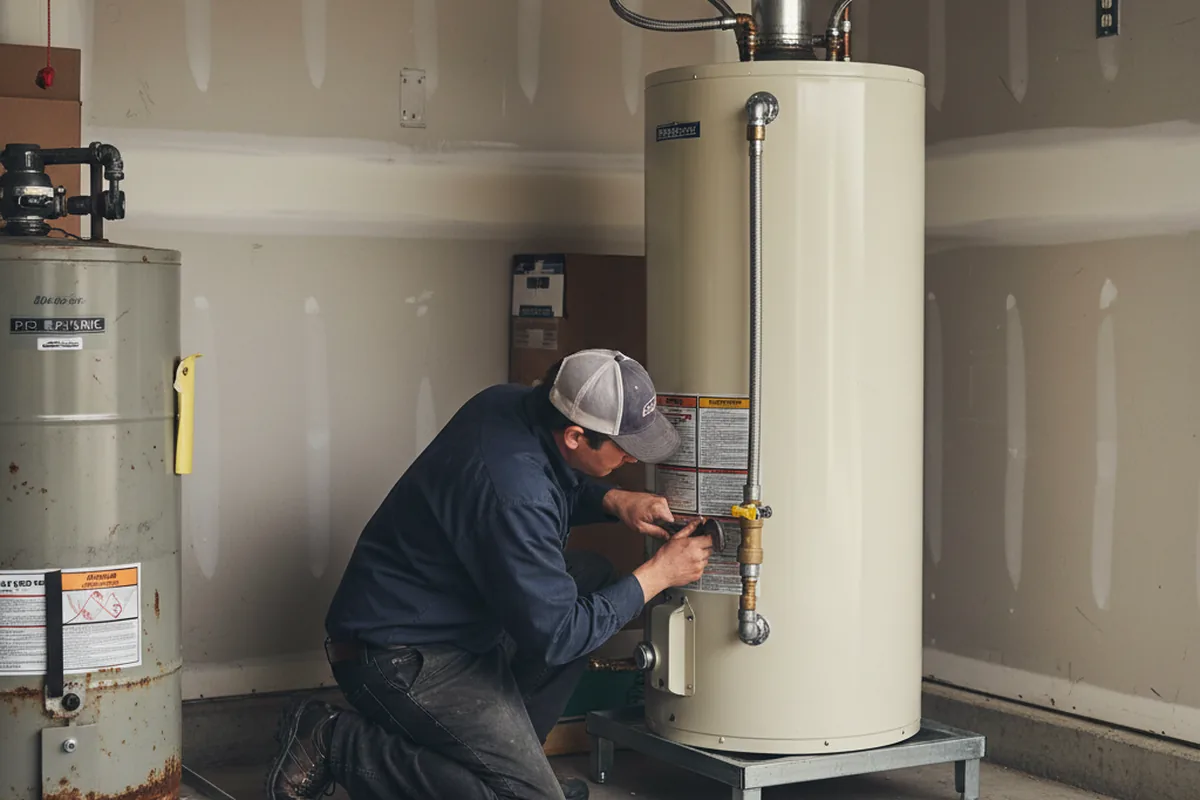 Water heater and shutoff valve replacement in Eastpointe